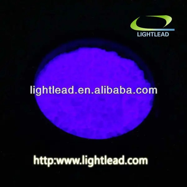Purple color UV powder fluorescent under UV light