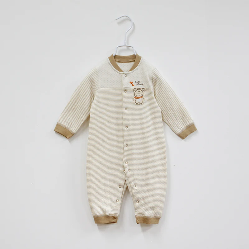 
Высококачественный демисезонный Детский комбинезон из органического хлопка с длинными рукавами 