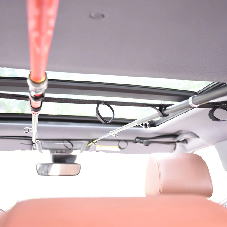 Adjustable vehicle fishing rod carrier rod holder nylon car fishing car rod carrier belt strap other fishing tools