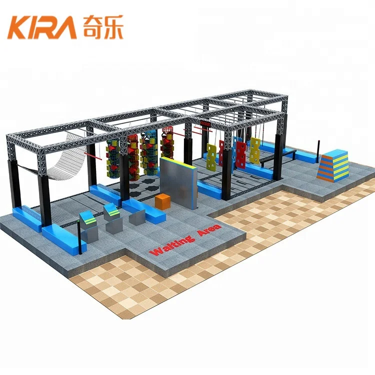 Kids adventure play equipment indoor playground park Commercial Used Obstacle Course Ninja Warrior