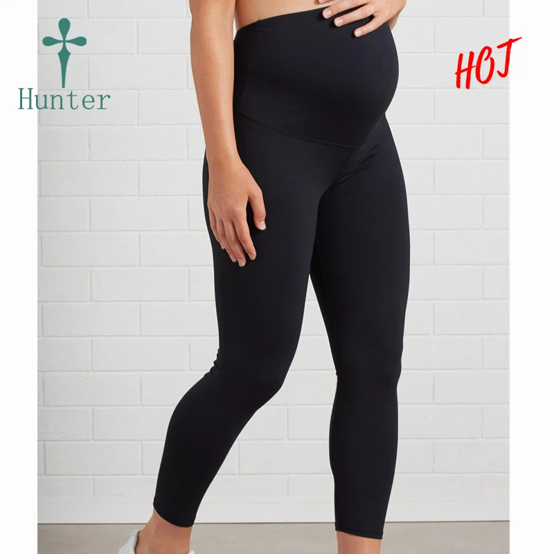 
New Arrival Pregnant Sportswear Ladies Fitness Apparel Four Way Stretch Maternity Yoga Leggings 