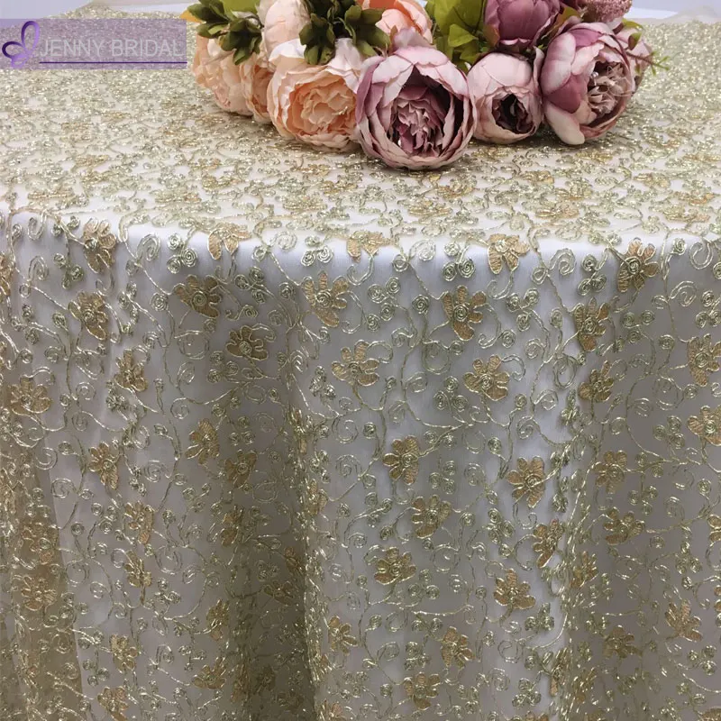 TC301A  fancy tablecloth biodegradable disposable tablecloth embroidery tablecloth