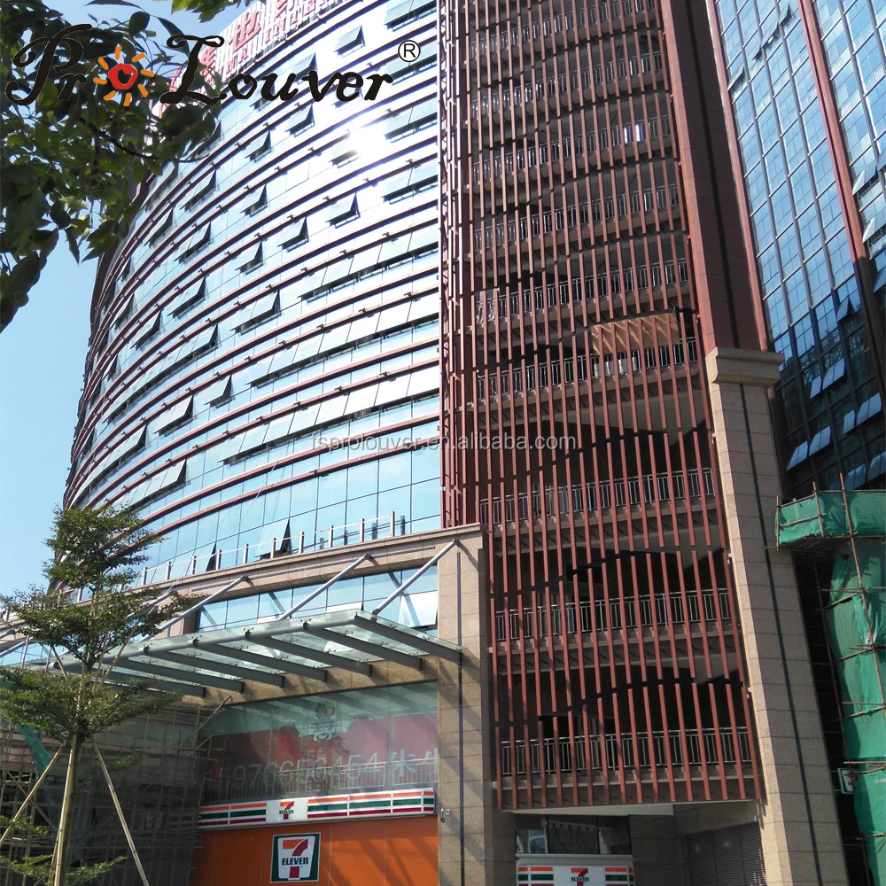 Vertical box louvre, aluminium louvre, aluminium box section
