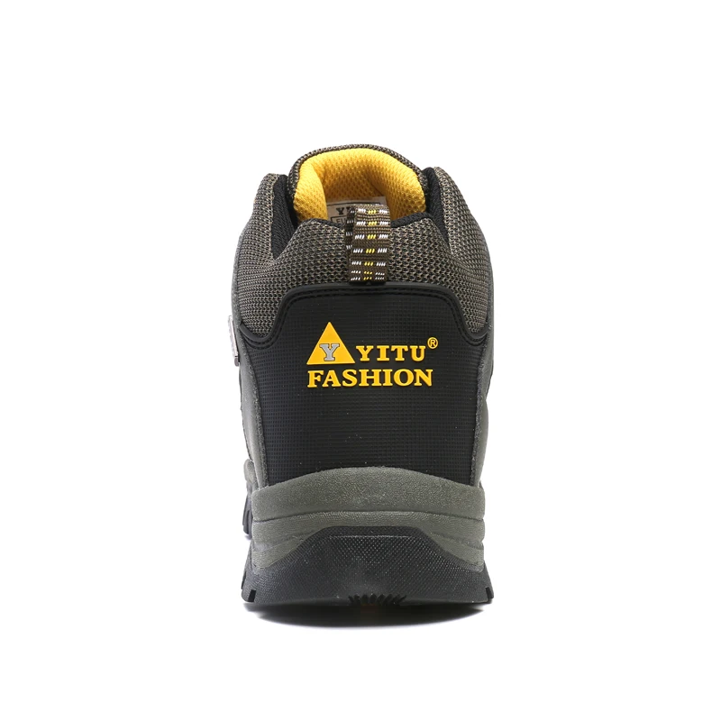 Waterproof Hiking Shoes for Men Shockproof Non-Slip Leather Warm High-top Outdoor Snow Lightweight Hiking Running Shoes