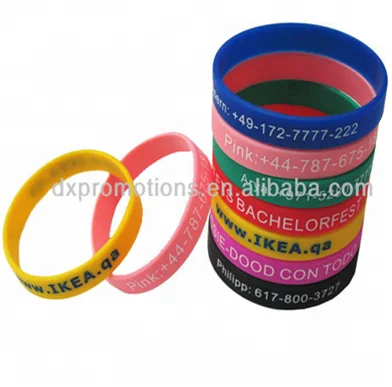 
standard bulk cheap custom 100% silicone bracelets silicone wristband 