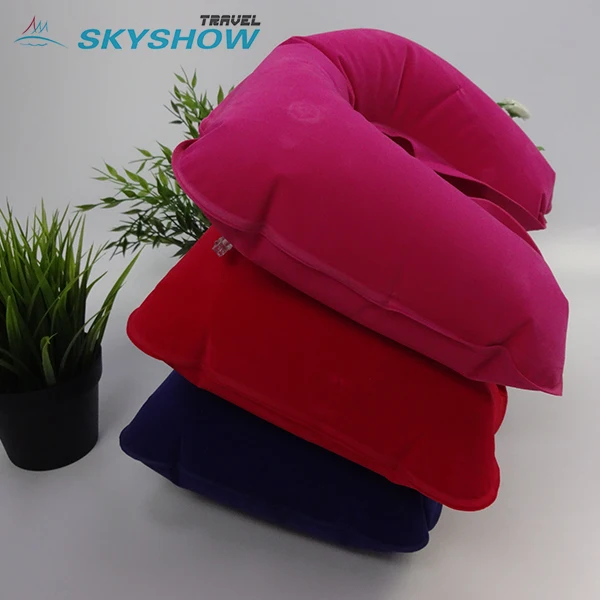 
Custom U Shape Pvc Inflatable Neck Pillow Set Air Filled Pillow 