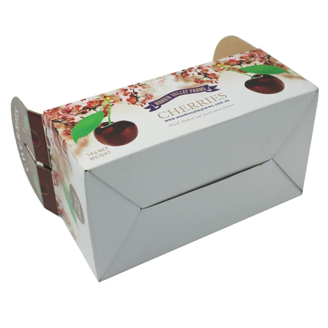 Customs Size OEM Die Cut Corrugated Cardboard Carton Box For 5kg Cereza Cartons Vegetable Fruit box