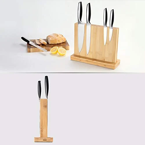 customizable magnetic knife block holder with  bamboo box knife holder