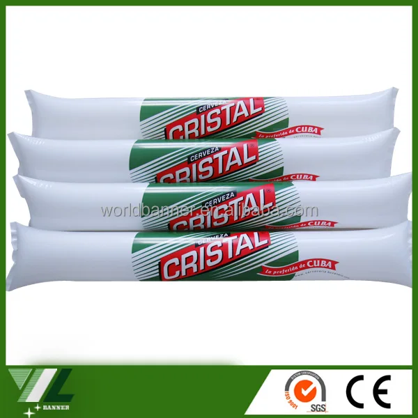 
noise making cheerleader inflatable pvc banger air stick 