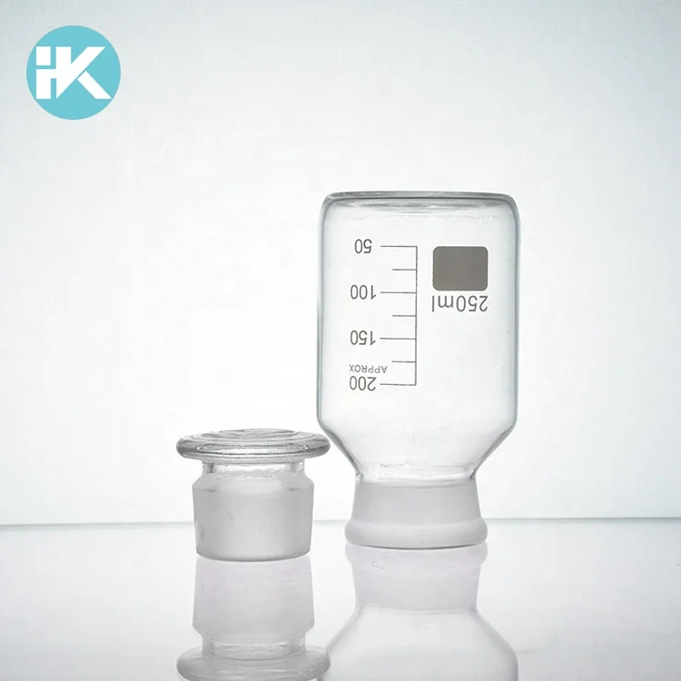 LAB Chemical Boro3.3 Glass 250ml Wide Mouth Reagent media storage bottle