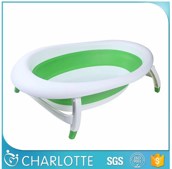 
free sample china made plastic baby folding bathtub stand small deep bathtub 