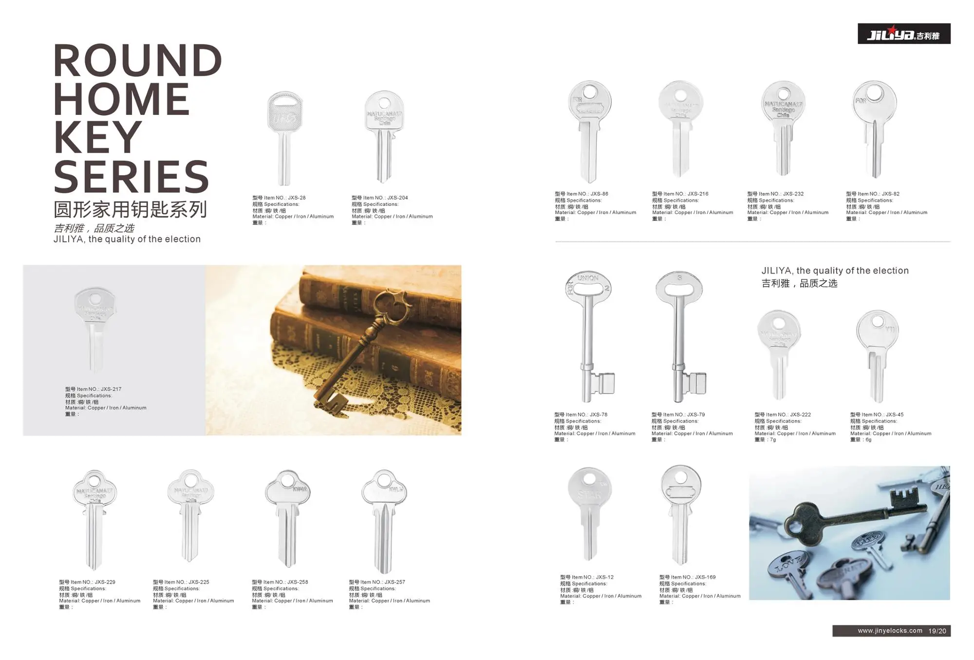 
Car master key double handle lock blank key 