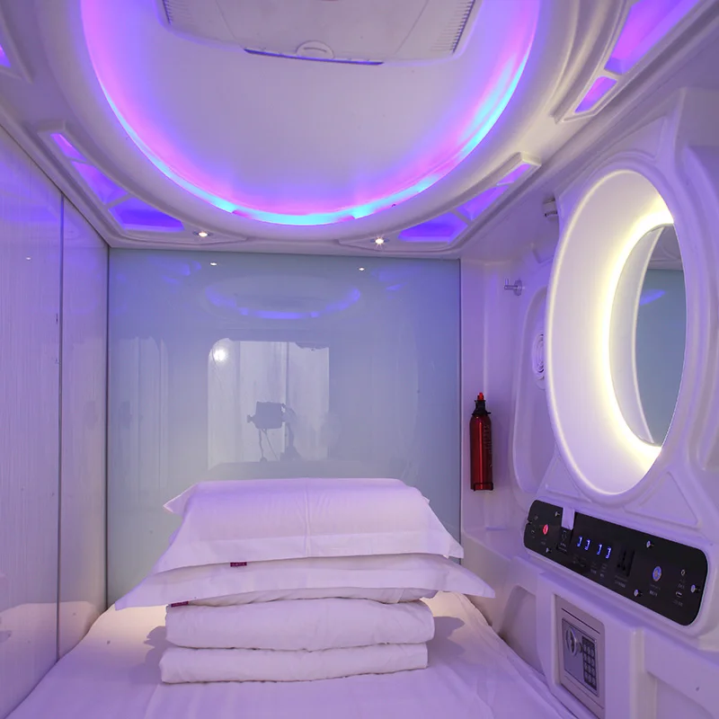 home use modern fashionable kids bunk bed with somatosensory games TV, Capsule Bed hostel beds metal bunk