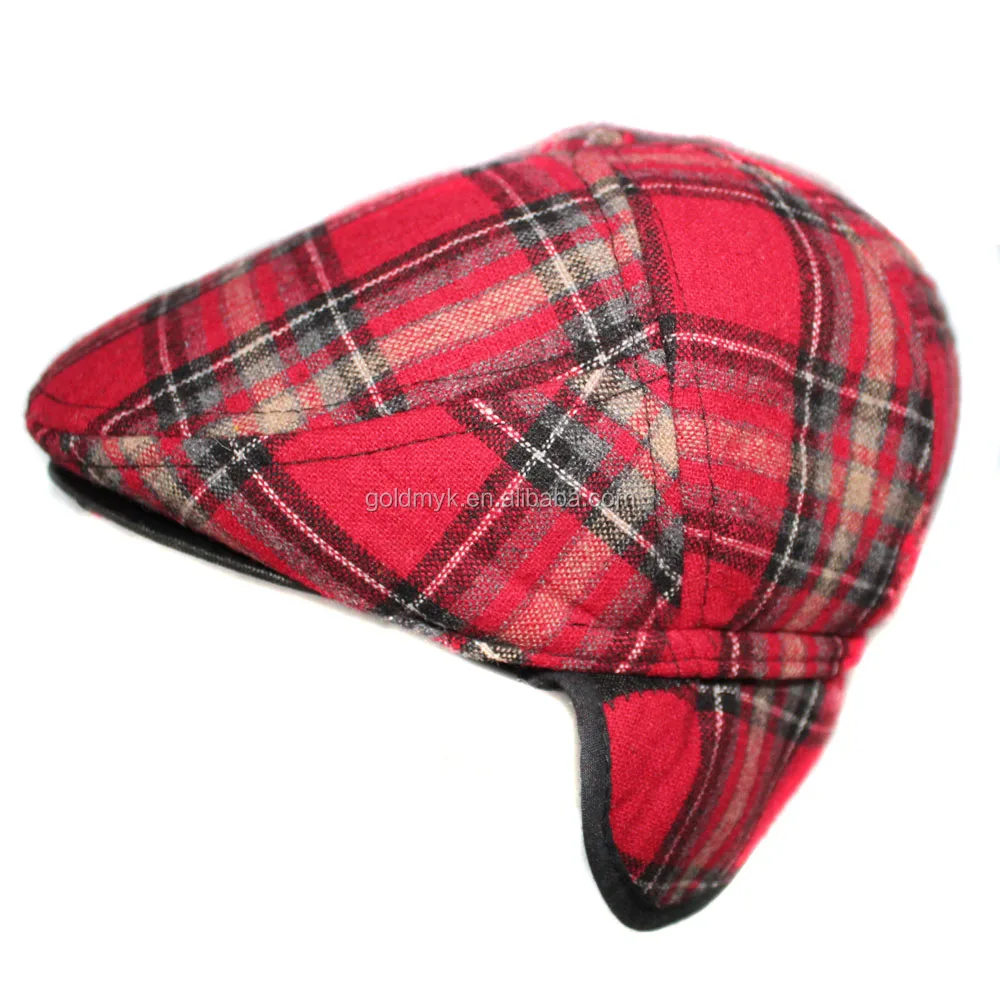 Soft cotton Newsboy Flat Cap ivy stretch Driver Hunting Hat