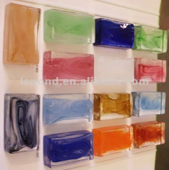 Solid glass brick for bar