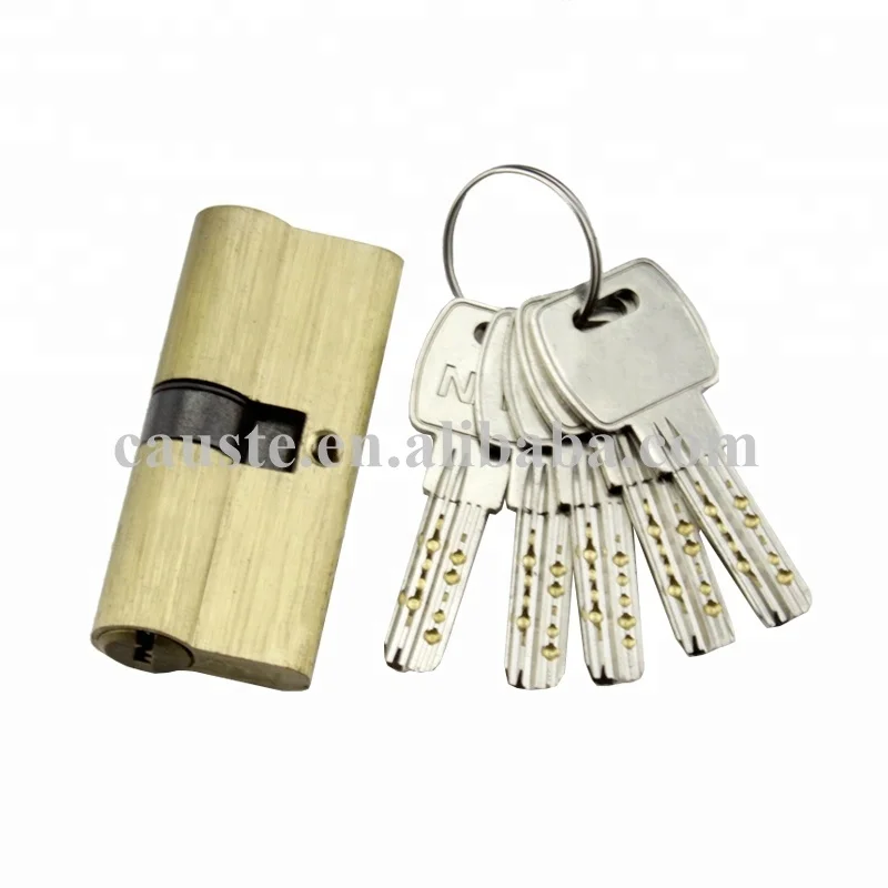 Euro Profile Brass Key Solid brass lock cylinder mortise door lock cylinder