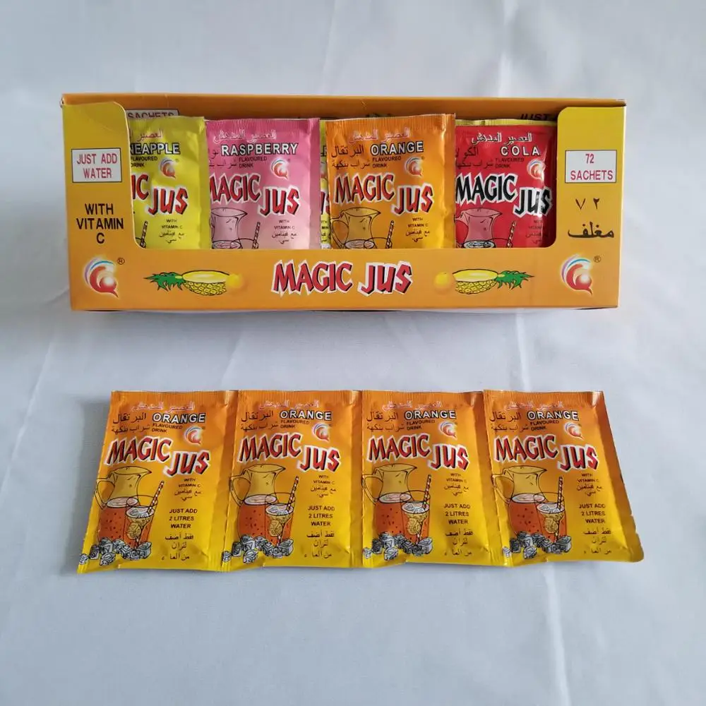 instant fruit flavored Concentrate juice drink powder 5g add 2 litres powder drink sachets factory