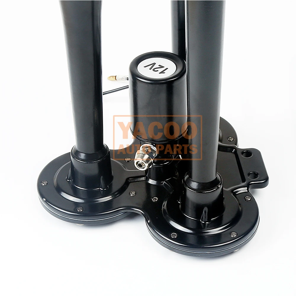 12v 3 Trumpets Iron Chrome Electronically Controlled Dual Air Horn Compressor Electric for Buses Truck Motorcycle