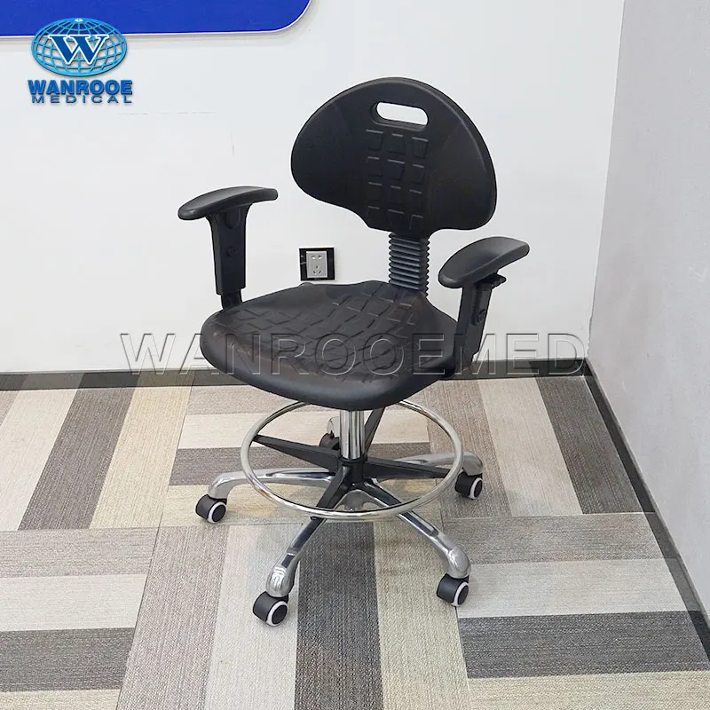 Hospital Stainless Steel Doctor Nurse Room Chair Stool with Wheels