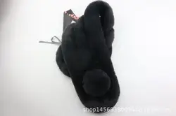 STABILE зимний теплый женский толстый теплый шарф из искусственного меха кролика с помпоном