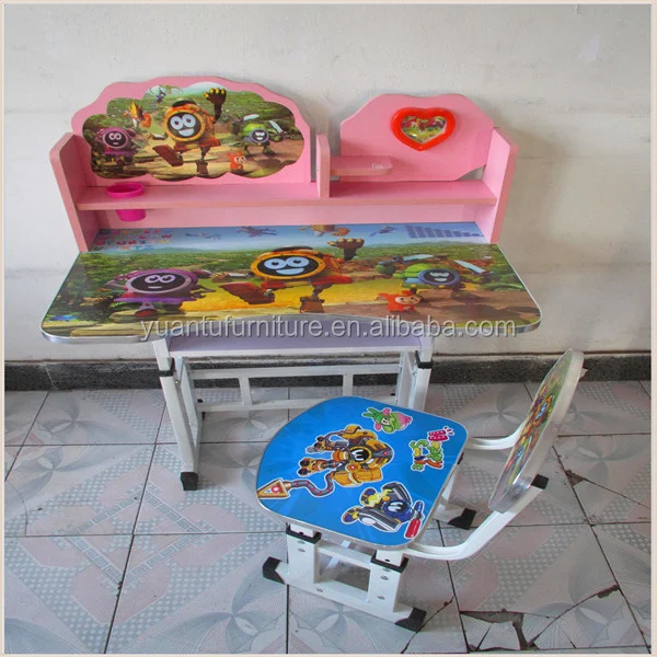 child study table and kids study chair for children reading in preschool