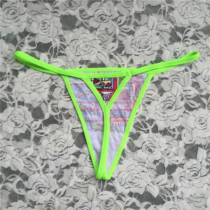 
(10 Pieces/Lot) In Stock Women Sexy Cute Cotton G-string Lady Soft Thong Mini T-back Panties Underwear Multicolored 