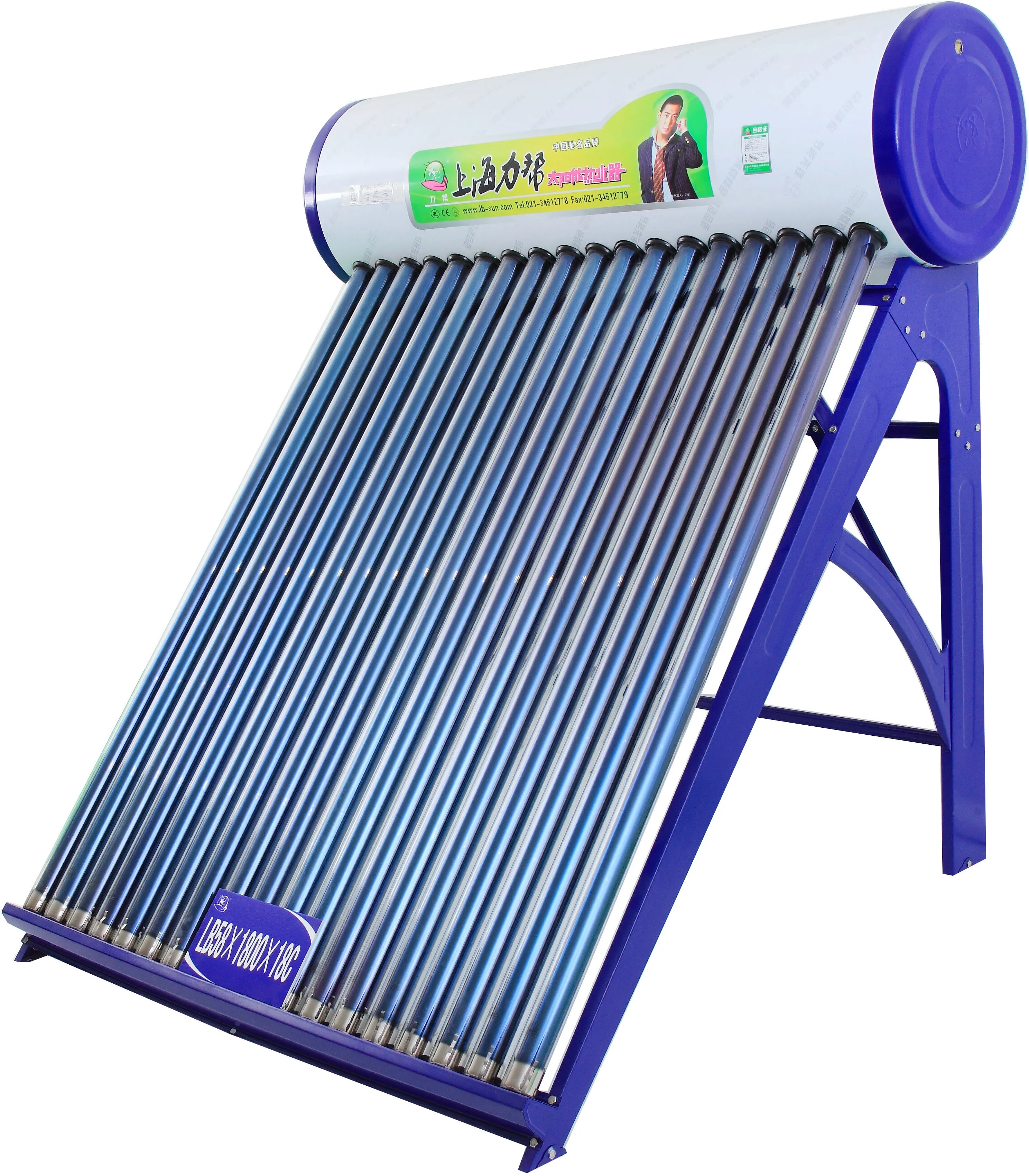 High Tech 100-500 Liters Non-Pressurized Bathroom Home Solar Water Heater System Solar Hot Water Geysers