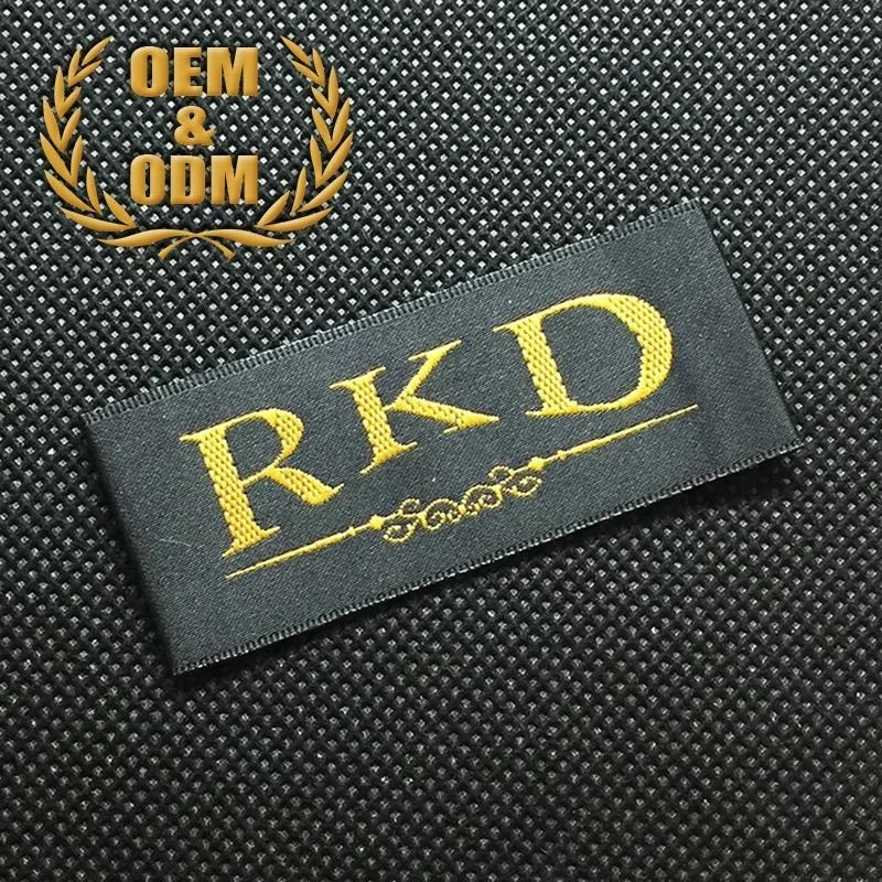factory fashion Customized sewing labels Shirt Bags garment label tag Woven Labels for clothes