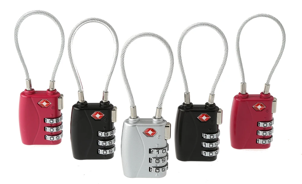 TSA-719 hot selling 3 digits luggage wire lock