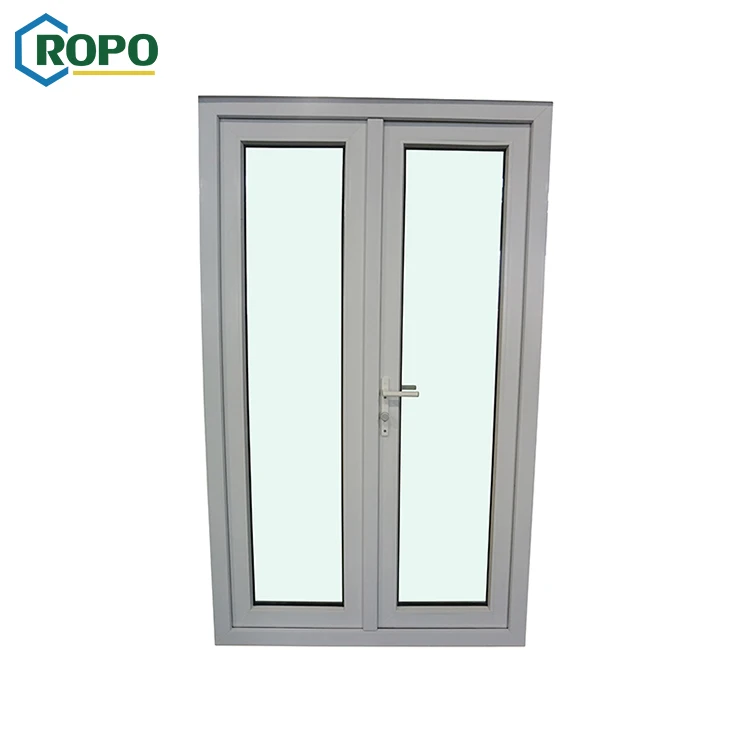 AS Certificated Australian Standard Balcony Patio UPVC Double Open Design French Casement Glass Door