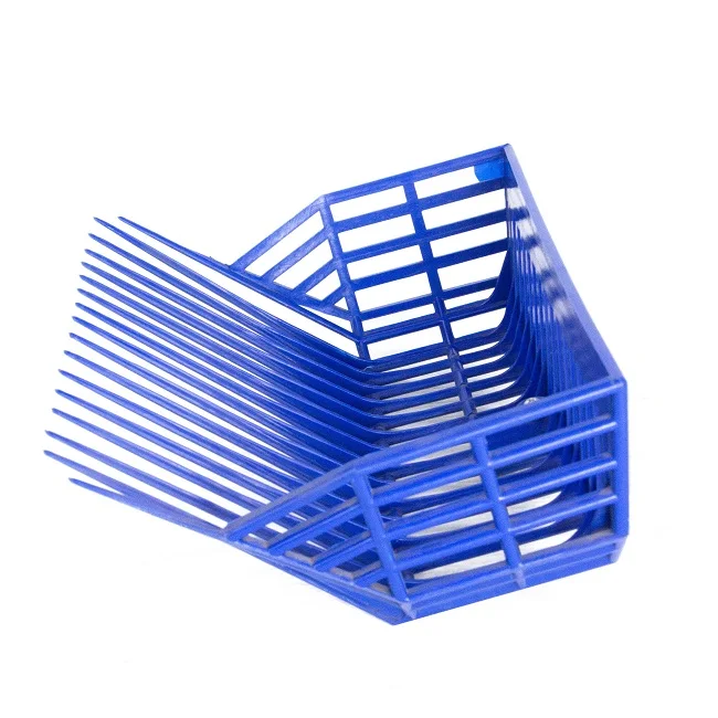 plastic Pitch fork head with D shape handle for horse cleaning