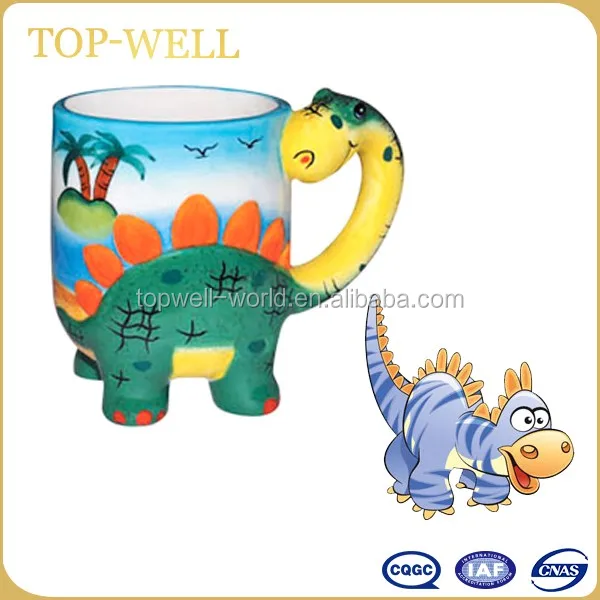 Hot sale 3D cartoon mug, made in China animal mug cow shape ceramic mug sublimation