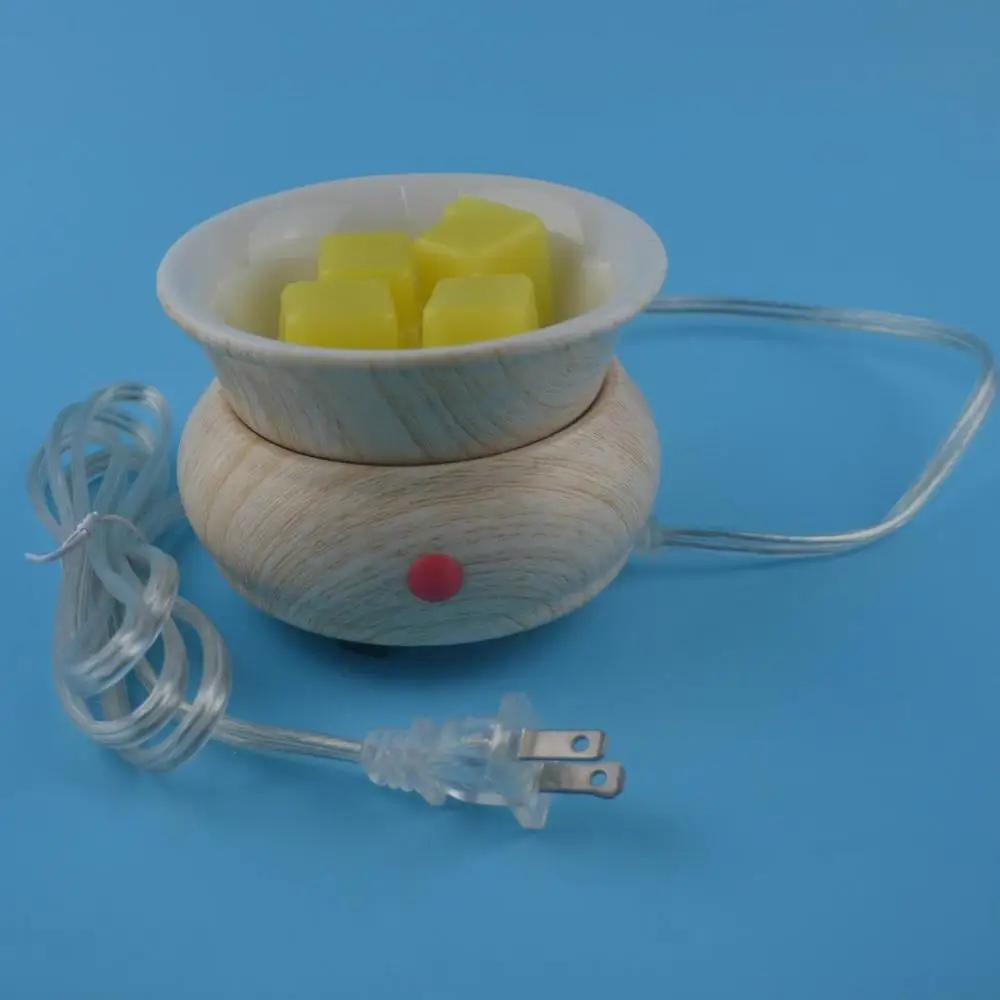 Wood Grain surface Plug in Electric Ceramic Wax Melt Warmer Aroma diffuser