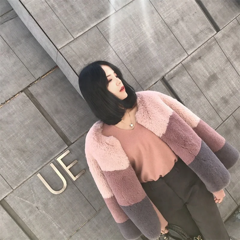 Women hairy raccoon fur long sleeve jacket With Great Price