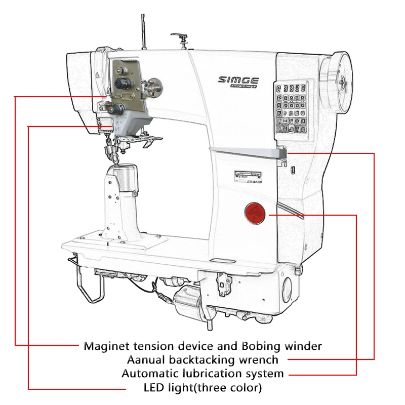 
S7 single needle leather post bed sewing machine 