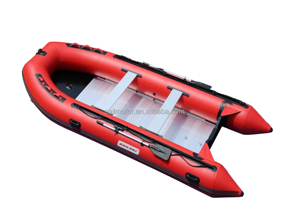 SAILSKI 4.7m inflatable boat, PVC or Hypalon fabric, Heavy duty aluminum floor