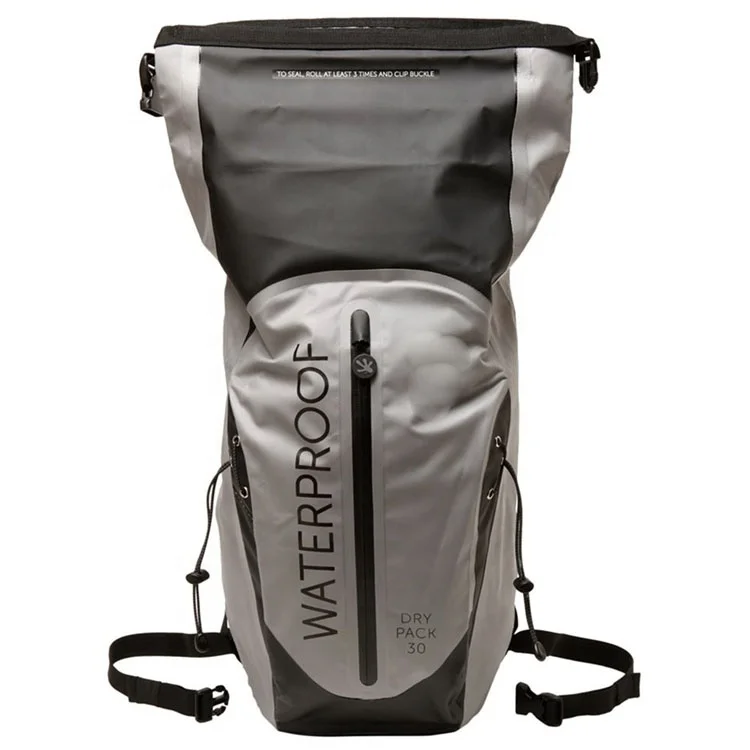 Hot Product Tarpaulin 20L 30L 40L Rucksack Grey Waterproof Dry Bag Backpack For Camping Hiking