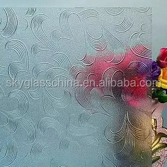 
Supply 3mm 4mm 5mm clear nashiji Patterned Glass 