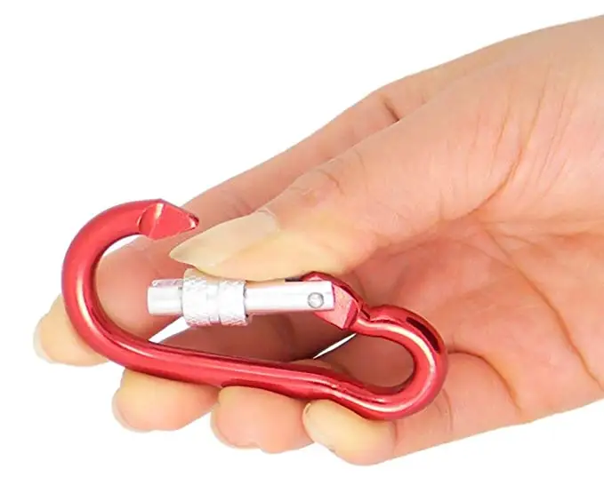 6,4 см алюминиевый карабин замок карабины клип брелок клип с винтовым зажимом ворота крючки Весна Ссылка Пряжка для гамак, походный лагерный и т. д