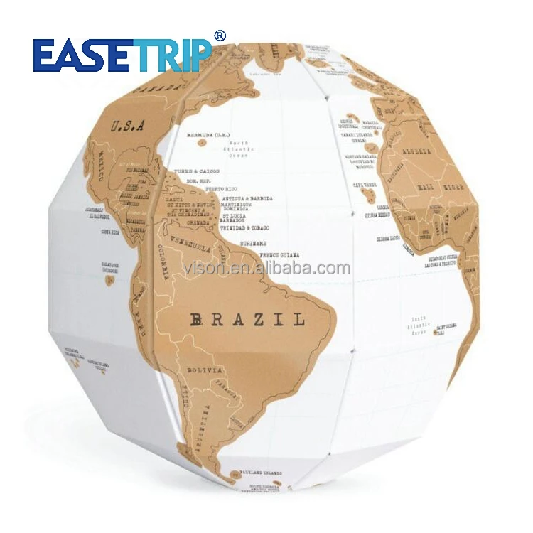 Популярная забавная 3D Глобус для путешествий с картой мира нарисованная Off
