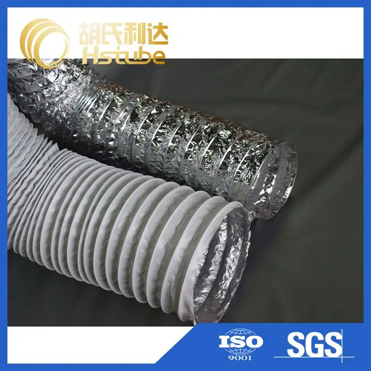 black pvc combi aluminum flexible duct for hvac system return air vent