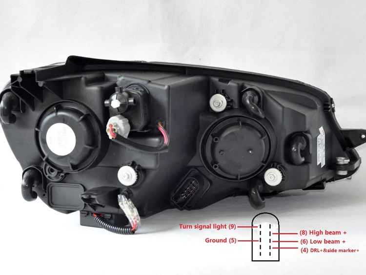 
BiLED projector lens Golf 7 headlight with dynamic turn indicator 