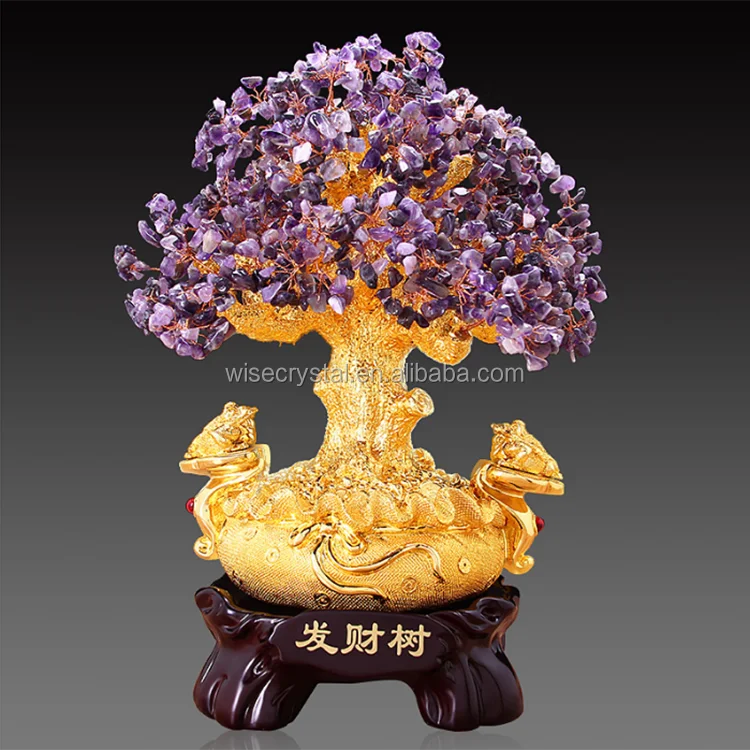 Natural Gemstone crystal tree crystal amethyst rock stone tree