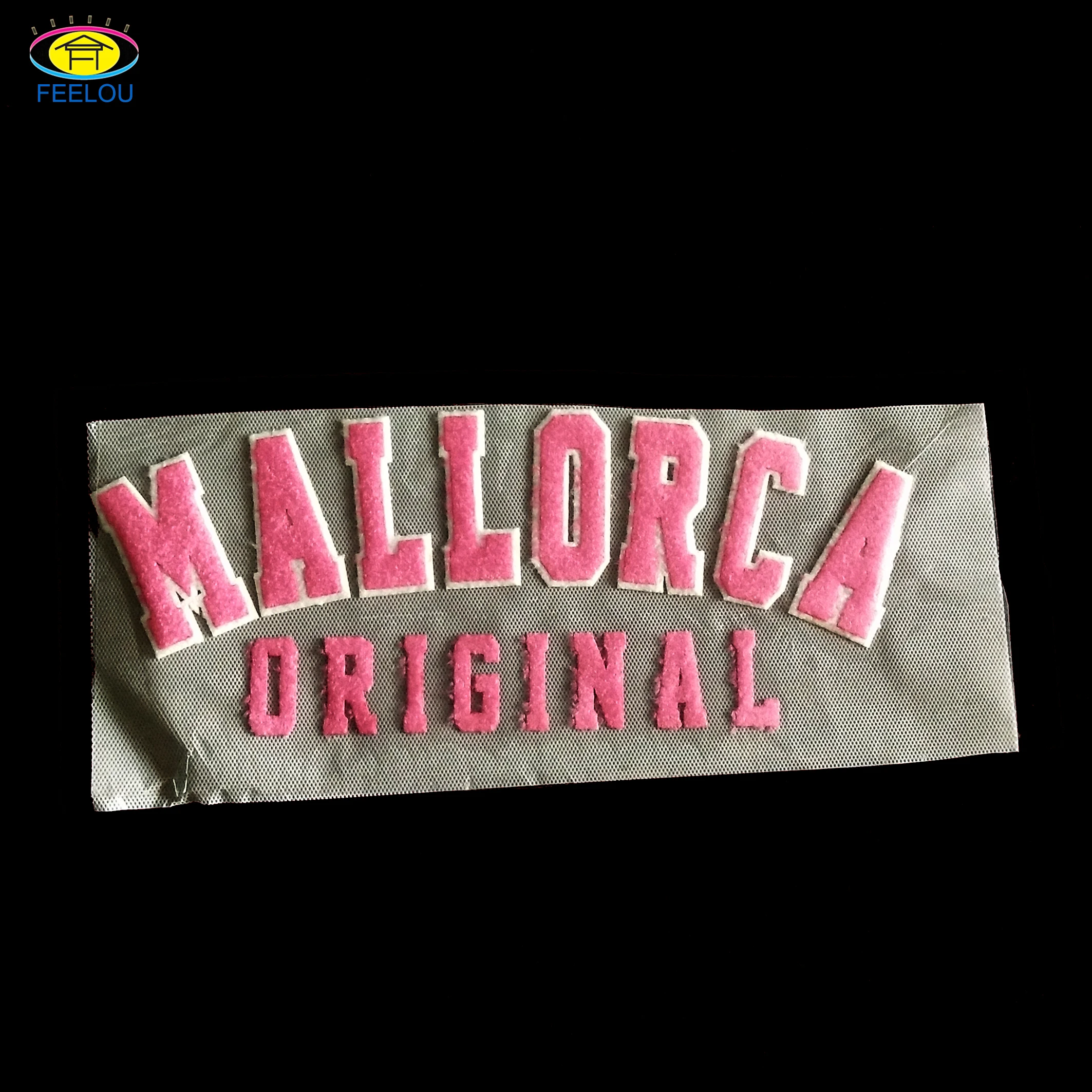 Пользовательское полотенце из синели вышивка Термотрансферная этикетка для