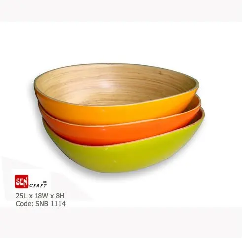 Eco-friendly Bamboo/Wood Salad Bowl Made in Vietnam