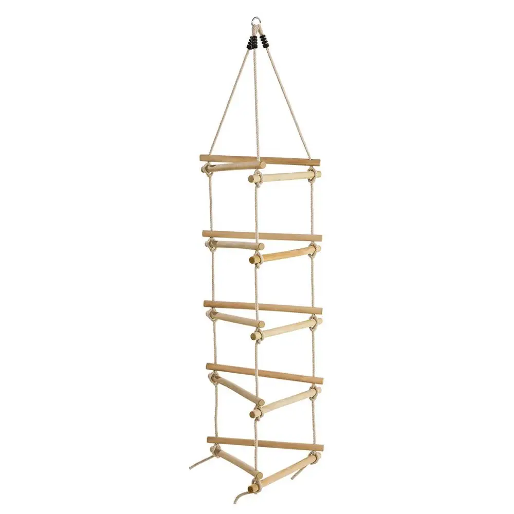 
Wooden Rope Ladder for Kids Swing Sets and Climbing Frames 