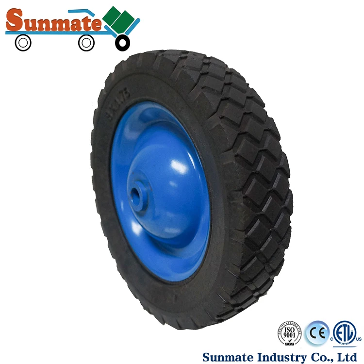 7 Inch Semi Pneumatic Tire Wheelbarrow Rubber Wheels