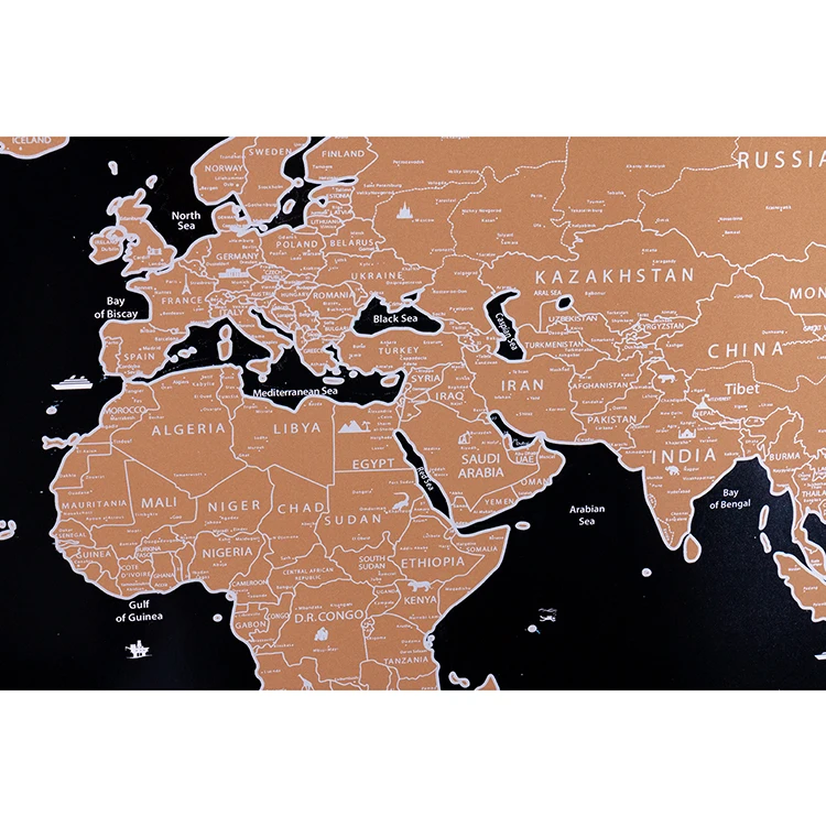 
New Promotion package size 62*5.5cm world map to scratch 