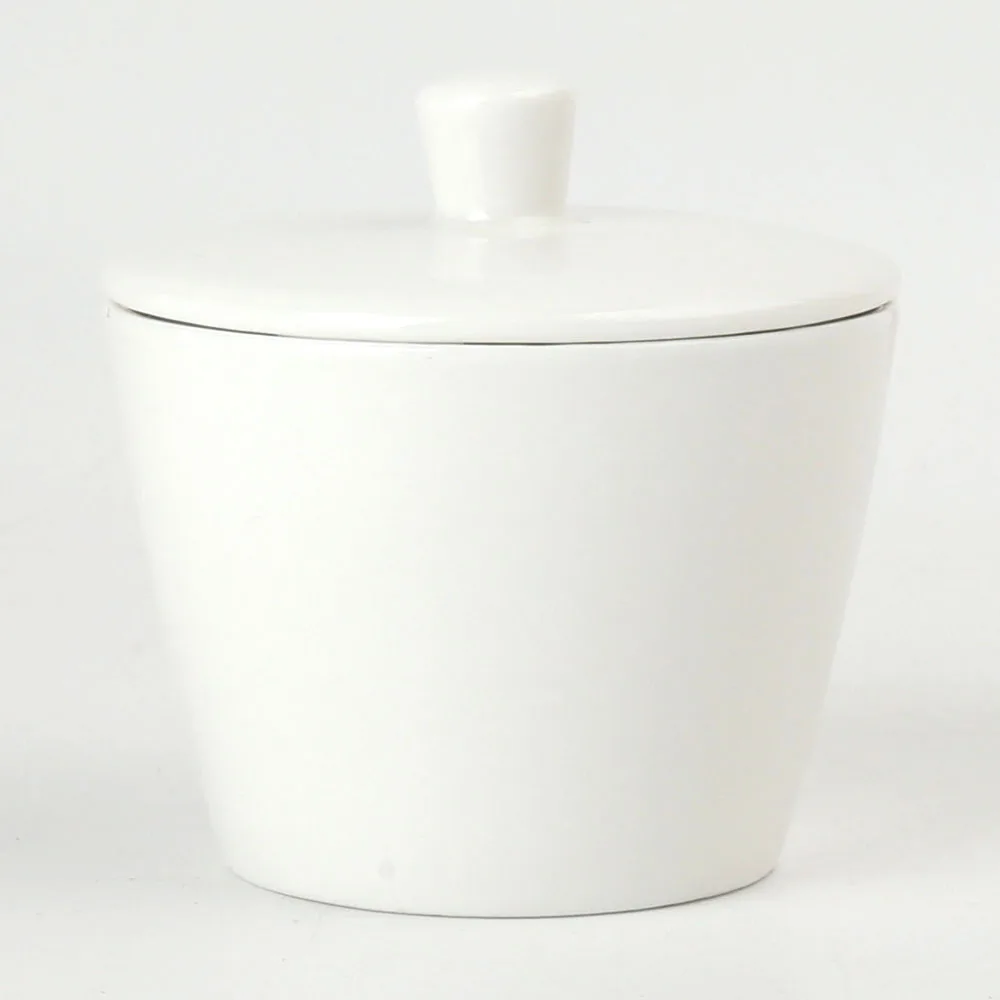 160ml White Fine Porcelain Simple Custom Design Modern Fashion Sugar Pot Sets
