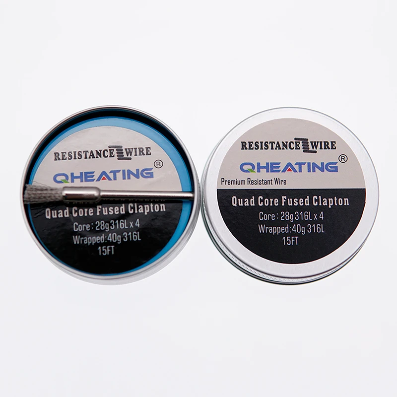 
factory manufacture high quality prebuilt coil parallel fused 28*4/40g 4 core clapton Stainless steel 316L wire 